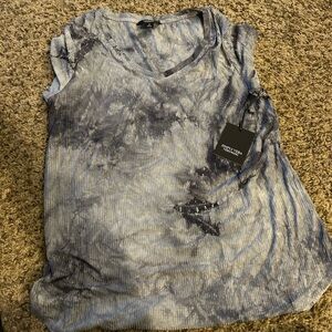 Simply Vera Vera Wang Tie-Dye Ribbed V-Neck Tank